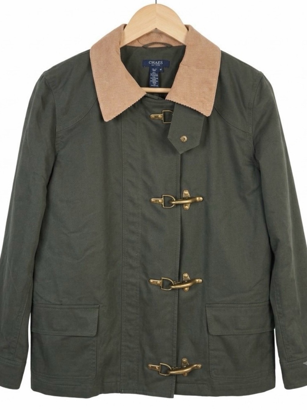 Vintage Chaps Ralph Lauren Barn Chore Fireman Jacket Coat Lobster Clasps Sz M